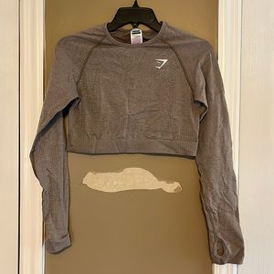 Vital seamless 2.0 long sleeve crop top - gymshark